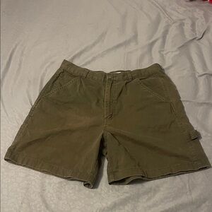 Olive Green Casual Shorts